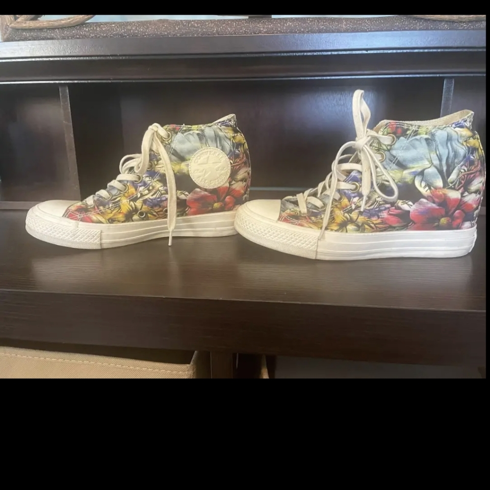 Women's converse tropical wedges